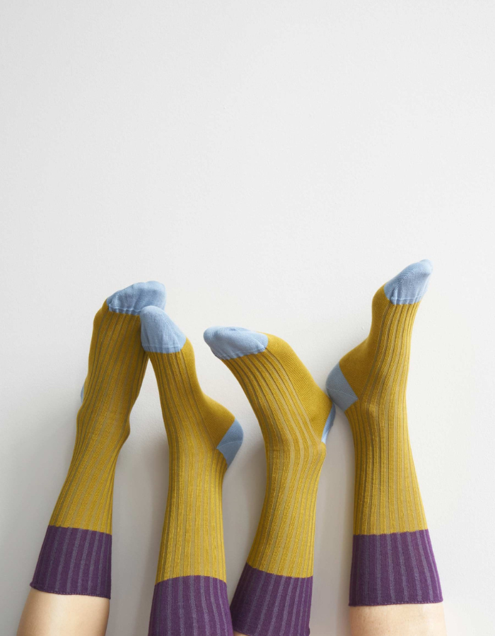 socks organic cotton yellow yvette (1)