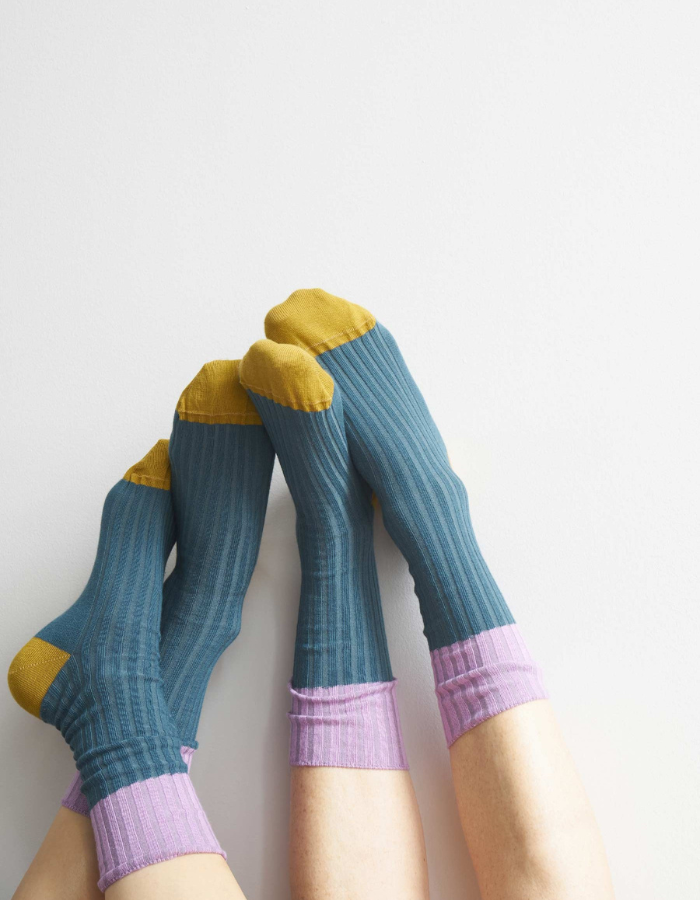 socks organic cotton blue yvette (2)