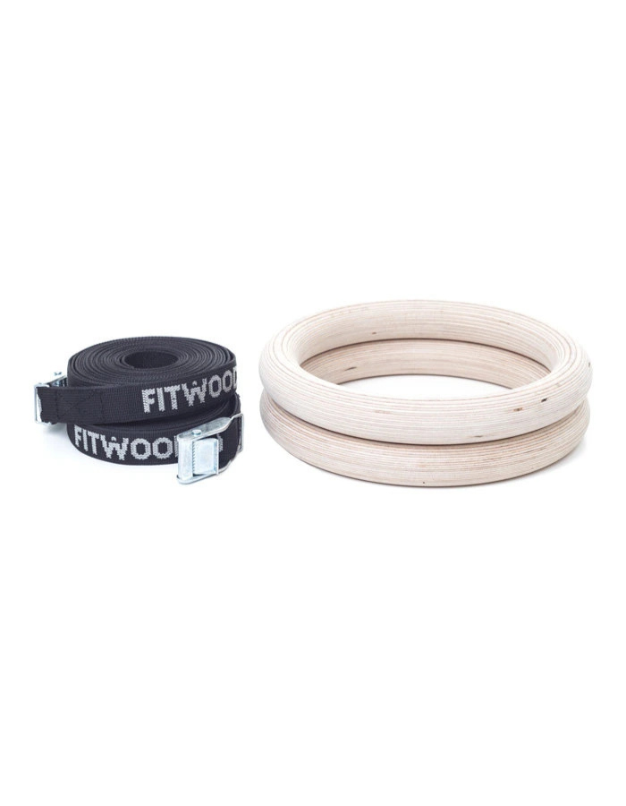 ULPU gym rings - birch / black straps