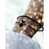 BLACK TOURMALINE • Red & Silver