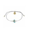 Náramek apatite crystal pastel grey/gold