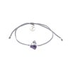 Náramek ametyst crystal grey/silver