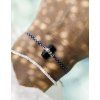 BLACK TOURMALINE • Blue & White Silver