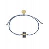 Náramek black tourmaline blue/gold