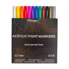 Set of acrylic markers with extra thin tip 12 pcs