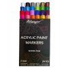 Set of acrylic markers with medium tip (2 mm) 24 pcs