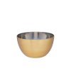 MasterClass Stainless Steel Brass Finish 21cm Mixing Bowl