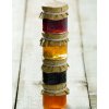 Set of 4 rectangular canning jars with lids