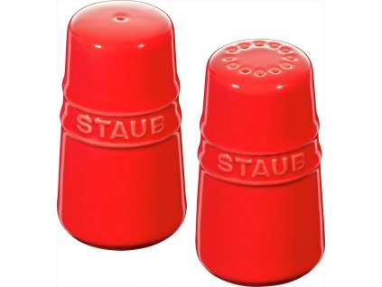 STAUB Set slánka a pepřenka 7 cm keramika višeň