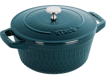 STAUB Cocotte hrnec kulatý 24 cm 4,0l mořská modř A0102342 V02