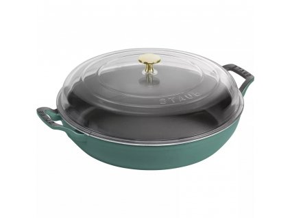 STAUB Soté pánev se skleněnou poklicí 30 cm 3,31l zelená A0102344 V01 24