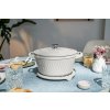 STAUB Cocotte hrnec kulatý 24 cm 4,0l bílý lanýž A0102342 V01 12 14
