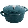 STAUB Cocotte hrnec kulatý 24 cm 4,0l mořská modř A0102342 V02