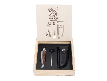 LAGUIOLE Luxury kapesni nuz s pouzdrem a brouskem rukojet palisandr a79290842 10850