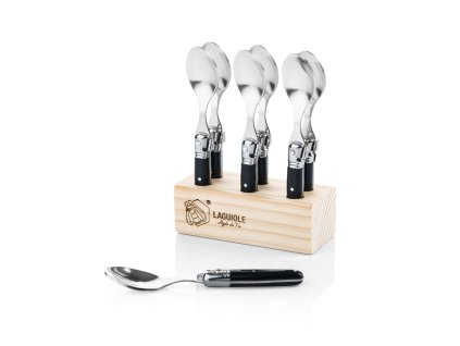 LAGUIOLE Premium kavove lzicky 6 ks rukojet cerna a79291872 10850