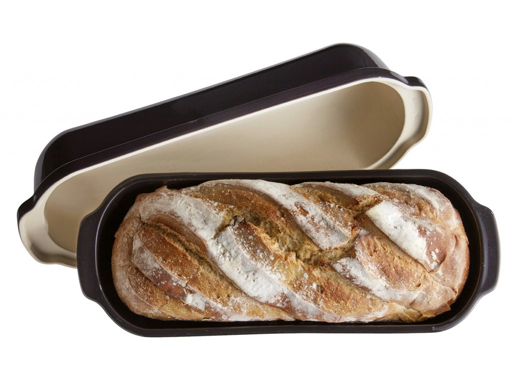 Forma na pečení chleba velká hranatá 40x16 cm Pepřová, EMILE HENRY -  KitchenStyle