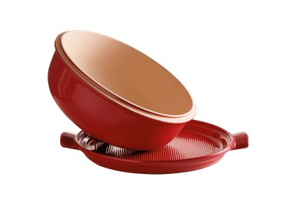 Forma na pečení chleba 28cm kulatá, granátová, EMILE HENRY + DÁREK (pekařská Stěrka)