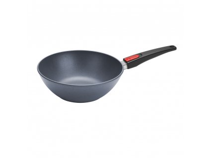 WOK Pánev 30 cm indukční nepřilnavá s odnimatelnou rukojetí, Diamond Lite, WOLL