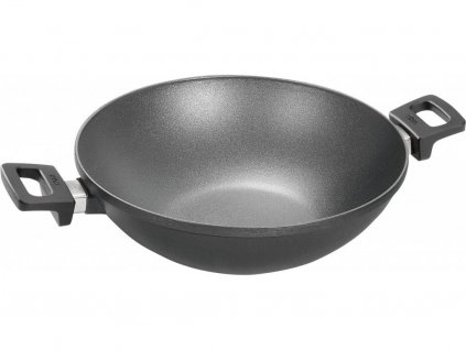 WOK Pánev 32 cm indukční nepřilnavá 2 rukojeti Titanium Nowo, WOLL