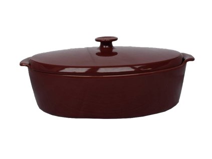 31469 2 pekac ovalny s poklici 41x25cm 5 8l visnova emile henry