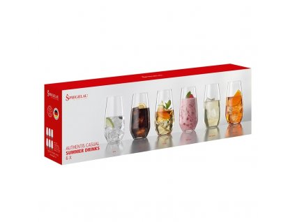Spiegelau Authentis Casual Summer Drinks Bonus Pack 4 + 2, 6er Set 4800192