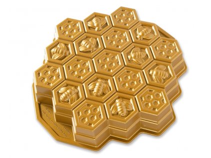 Forma na bábovku včelí plástev zlatá 2,3 l , NORDIC WARE