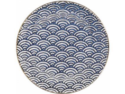 44736 1 talir jidelni 22 cm porcelan satori seigaiha wave mikasa