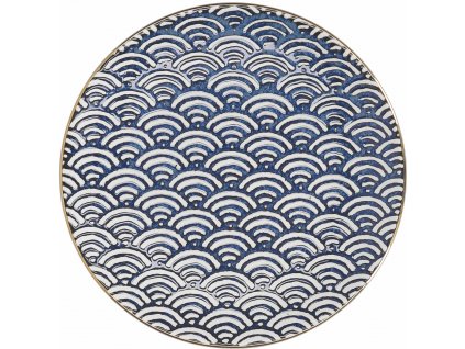 Talíř jídelní 22 cm porcelán, Satori Seigaiha Wave, Mikasa