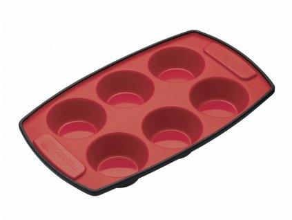 Forma muffiny 30 x 18 cm 6 otvorů, silikonová červená, MasterClass
