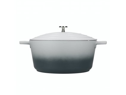 Litý hrnec 28 cm 5 l indukční nepřilnavý šedý, MasterClass