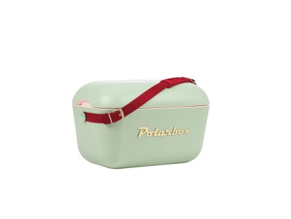 Chladící box POLARBOX 20 l světle zelený, červený popruh