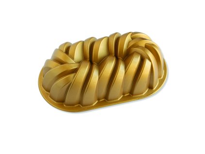 NW Forma na chlebíček 75 let propletená 6 cup zlatá