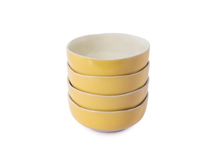 Jamie Oliver Big Love sada 4 žlutých kameninových misek Ø 16 cm