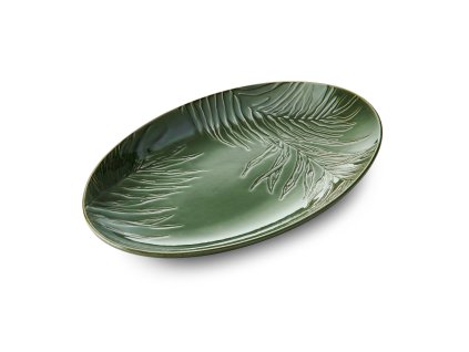 Oválný servírovací talíř Mikasa Jardin 36 × 22,5 cm, zelený