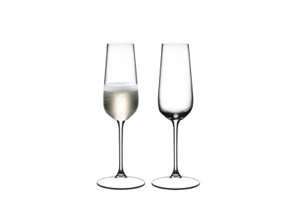 Sklenice RIEDEL GRAPE Champagne Flute 250 ml, 2 ks křišťálových sklenic