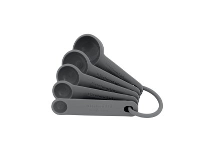 Sada odměrných lžic KitchenAid 5 ks, šedé