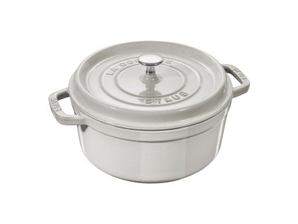 Litinový hrnec STAUB Cocotte 24 cm 4,0l bílý lanýž