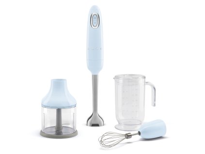 Tyčový mixér SMEG 50's Retro Style HBF03 s příslušenstvím, 700W, pastelově modrá