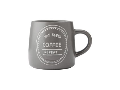 Hrnek Mikasa 400 ml na kávu, hnědo šedý, kamenina