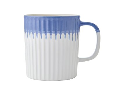 Hrnek Mikasa 410 ml se modro bílým s reliéfem, kamenina