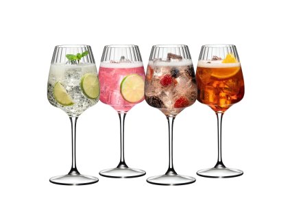 Sklenice RIEDEL Summer Drinks SPRITZ 550 ml, set 4 ks křišťálových sklenic