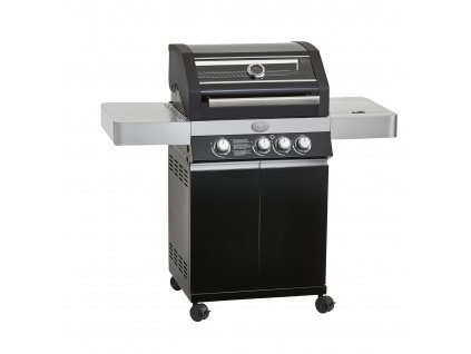 Plynový gril Videro G3, 3 BBQ hořáky + sporák, černý, RÖSLE