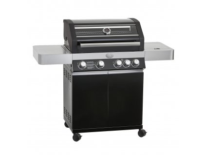Plynový gril Videro G4, 4 BBQ hořáky + sporák, černý, RÖSLE