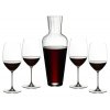 Sklenice a karafa Riedel VERITAS Cabernet, set 4 ks křišťálových sklenice a karafy
