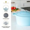 Hrnec MasterClass 24 cm 4 l indukční nepřilnavý pastelově modrý 2