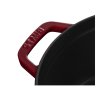 STAUB Cocotte hrnec kulatý 28 cm:6,7l bordó 3