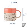 Hrnek Mikasa 390 ml oranžovo krémový s puntíkovým dekorem, kamenina2