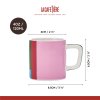 Espresso šálek La Cafetiere Utopian Lines, červeno růžový7