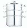 Parní hrnec 20 cm KitchenCraft, 3 patra, nerez