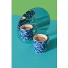 Espresso šálek La Cafetiere Blu Fiorato, 120 ml modrý3